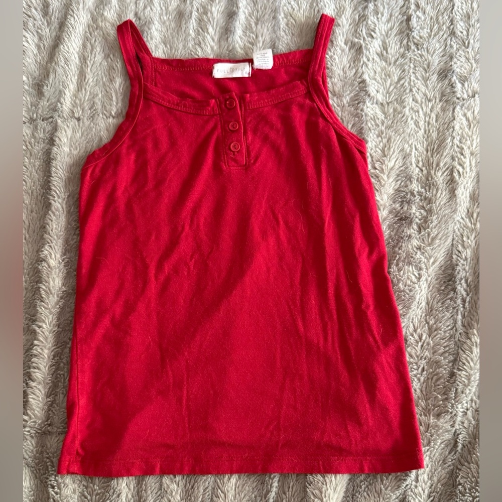 Tillys Full Tilt Vibrant Red Kids Tank Top